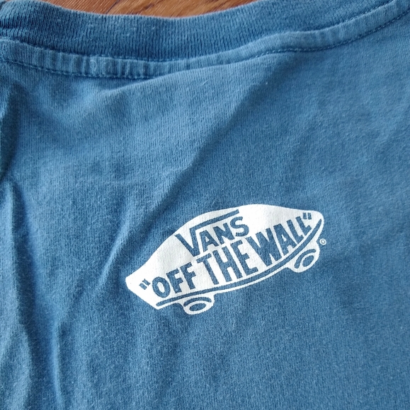 Vans Off the Wall blue t-shirt skateboard - Picture 5 of 7